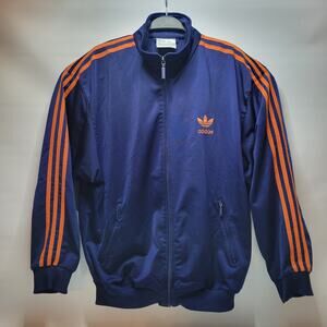 Vintage Adidas Trefoil Blue Orange Knicks Track Jacket SZ S